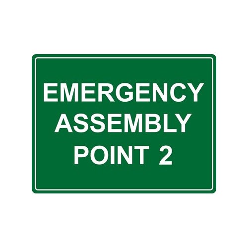 Emergency Assembly Point Number 2 Sign