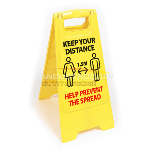 Social Distancing Freestanding Safety Sign