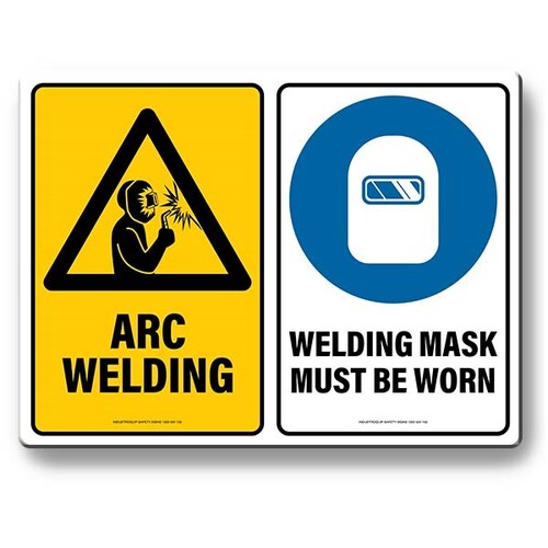 Multi Safety Sign - Arc Welding / Welding Mask Must Be Worn