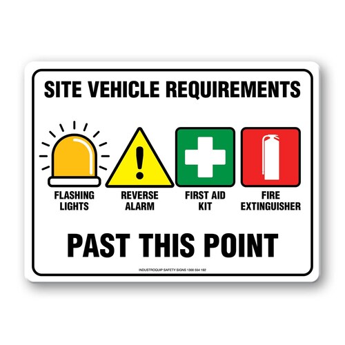 Site Vehicle Requirements Sign