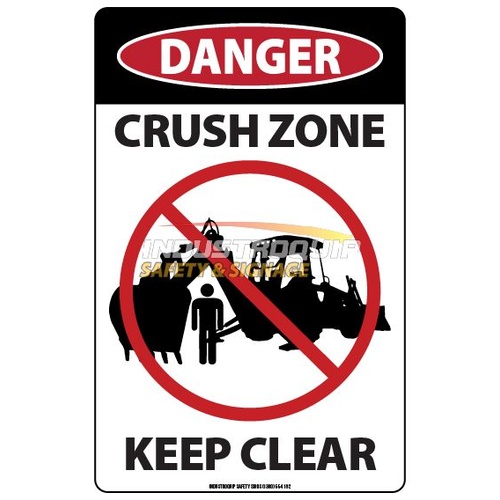 Backhoe Crush Zone (Left) Sticker