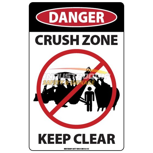 Backhoe Crush Zone (Right) Safety Sticker