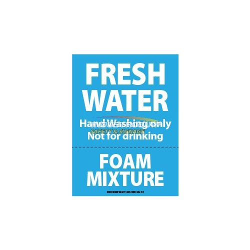 Fresh Water/ Foam Mixture Safety Sticker