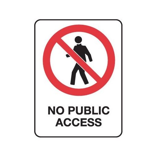 Prohibition Sign - No Public Access