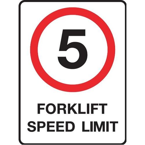 Forklift 5km Speed Sign