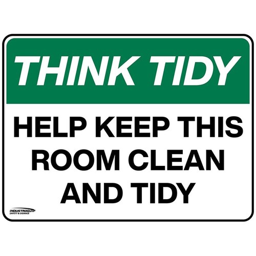 Think Tidy Sign - Help Keep This Room Clean And Tidy