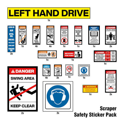 Scraper Safety Sticker Pack