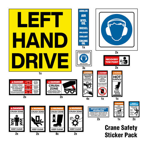 Crane Safety Sticker Pack