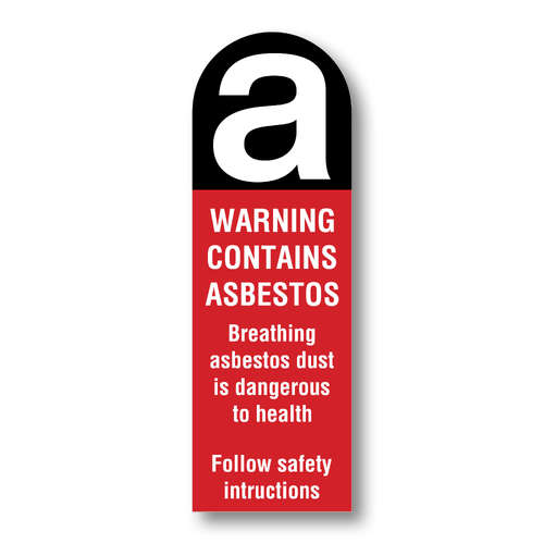 Warning Contains Asbestos Decals - Self Adhesive Stickers