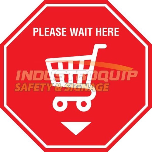 Shopping Trolley Social Distancing Floor Marker Decals (5 Pack)