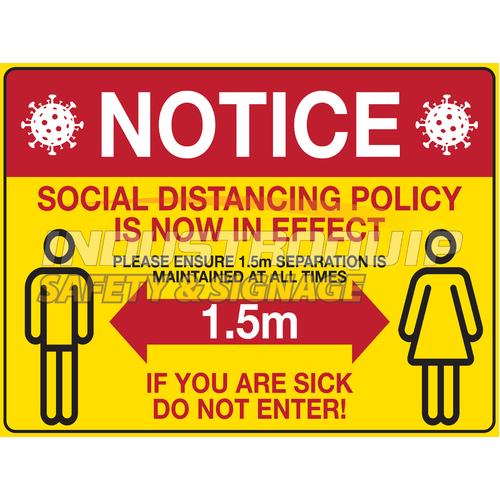 Social Distancing Safety Sign