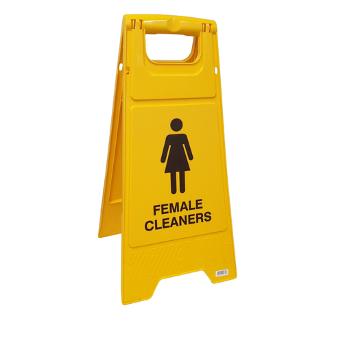 Female Cleaners Floor Sign