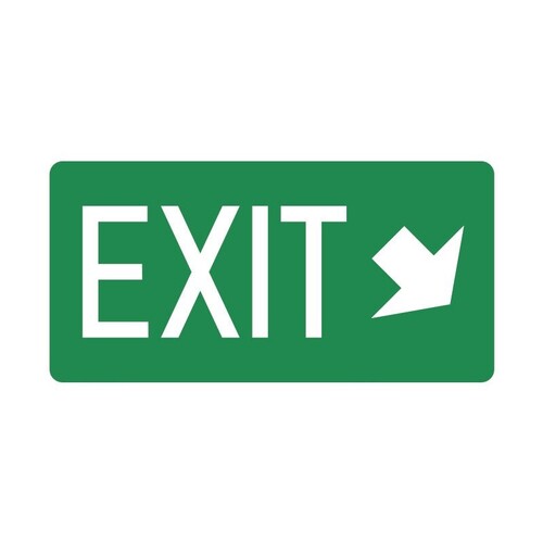 Exit Sign Arrow Bottom Right