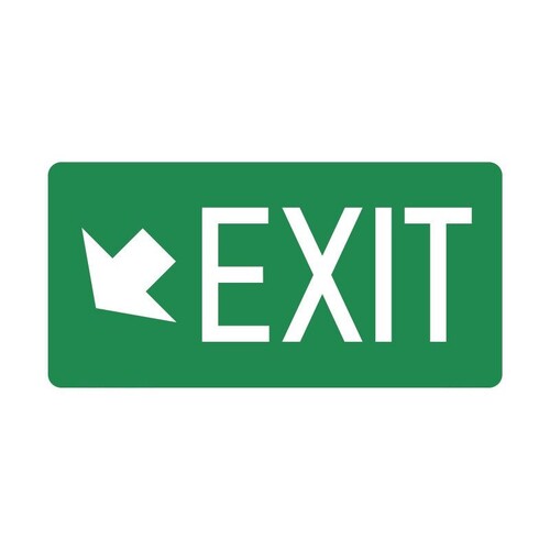 Exit Sign Arrow Bottom Left