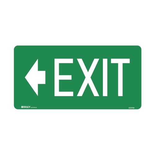 Luminous Exit Sign Left Arrow