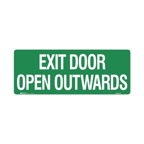 Luminous Exit Door Opens Outwards Sign