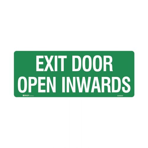 Luminous Exit Door Opens Inwards Sign
