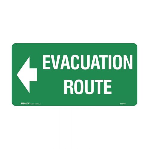 Luminous Evacuation Route Left Arrow Sign