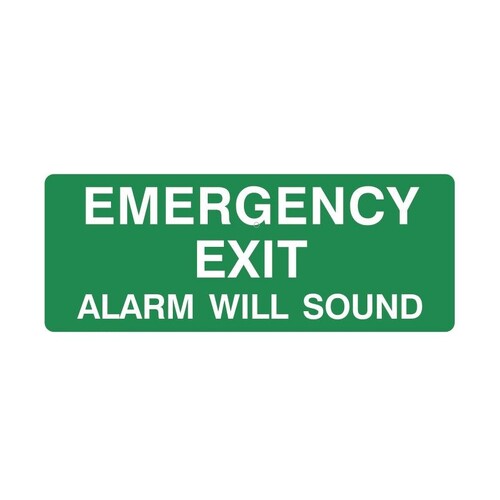 Luminous Emergency Exit Alarm Will Sound Sign