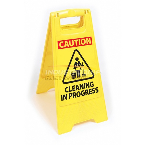 Plastic Floor Safety Sign - Cleaning In Progress