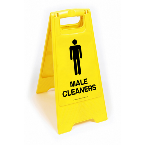 Male Cleaners Floor Sign