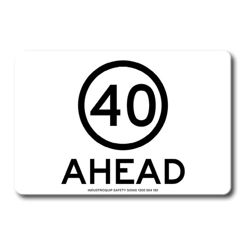 Swing Stand Sign Only - 40KM Ahead
