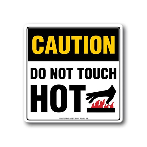 Swing Stand Sign Only - Caution Do Not Touch Hot