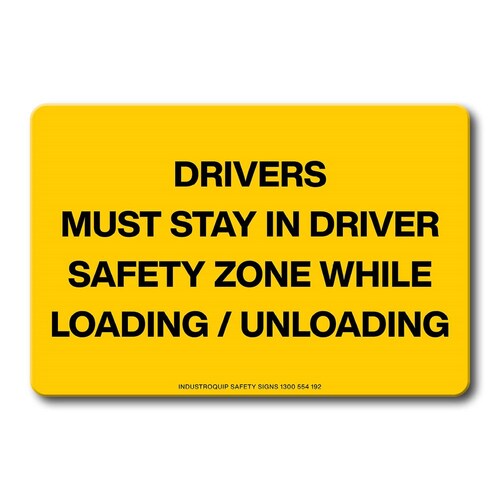 Swing Stand Sign Only - Drivers Must Stay In Driver Safety Zone