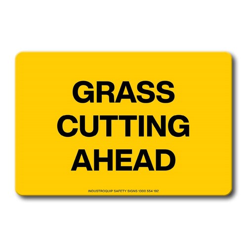 Swing Stand Sign Only - Grass Cutting Ahead