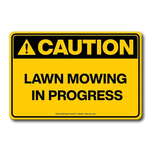 Swing Stand Sign Only - Caution Lawn Mowing In Progress