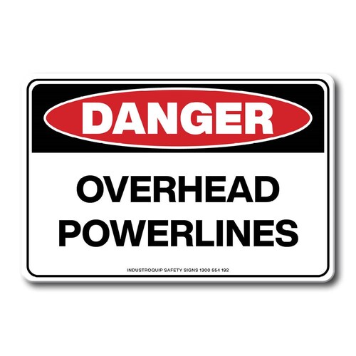 Swing Stand Sign Only - Danger Overhead Powerlines