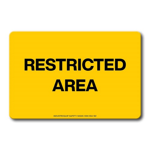 Swing Stand Sign Only - Restricted Area