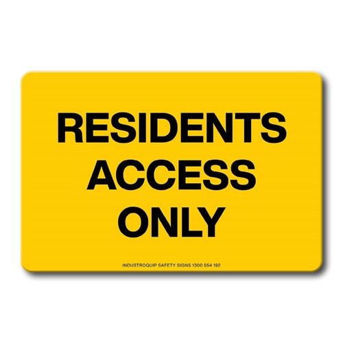 Swing Stand Sign Only - Residents Access Only