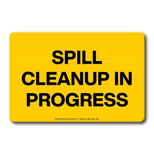 Swing Stand Sign Only - Spill Cleanup In Progress