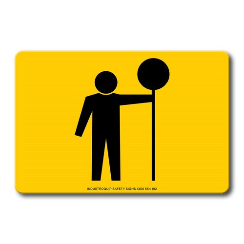 Swing Stand Sign Only - Traffic Controller (Yellow)