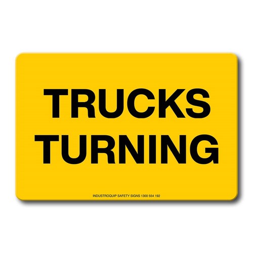 Swing Stand Sign Only - Trucks Turning
