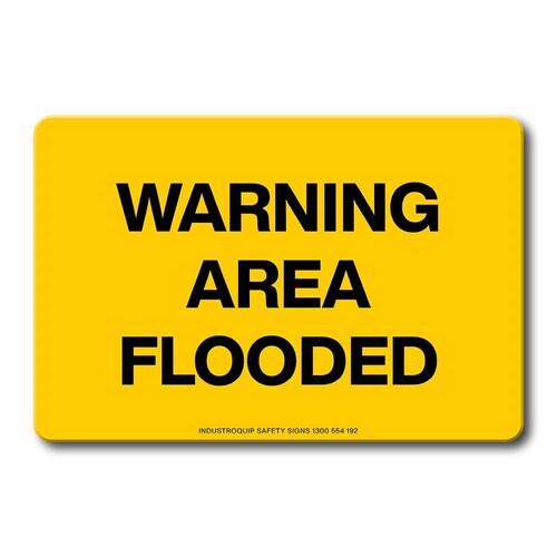 Swing Stand Sign Only - Warning Area Flooded