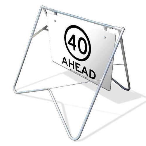 Swing Stand & Sign - 40km/h Speed Limit Ahead - 1200 x 900mm