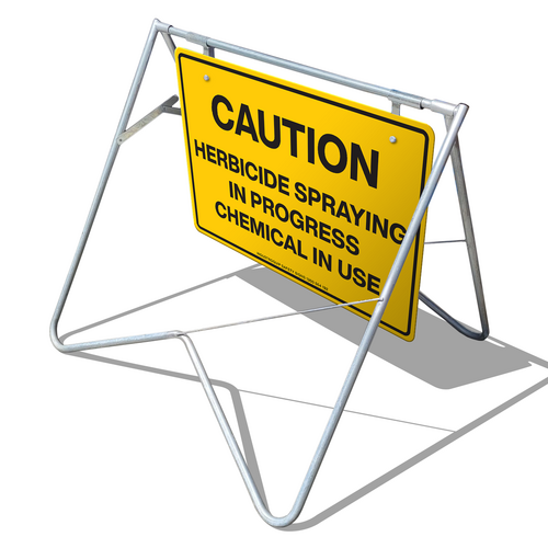 Swing Stand & Sign - Caution Herbicide Spraying In Progress