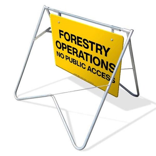 Swing Stand & Sign - Forestry Operations No Public Access
