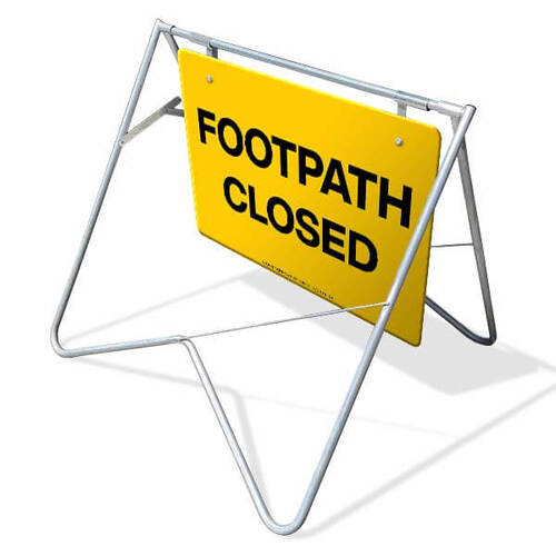 Swing Stand & Sign - Footpath Closed - 900 x 600mm