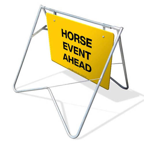 Swing Stand & Sign - Horse Event Ahead