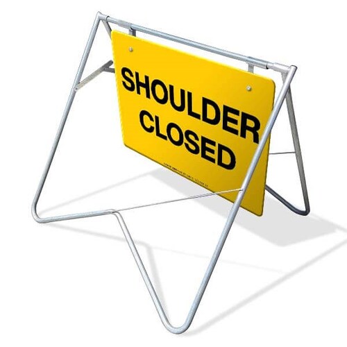 Swing Stand & Sign - Shoulder Closed