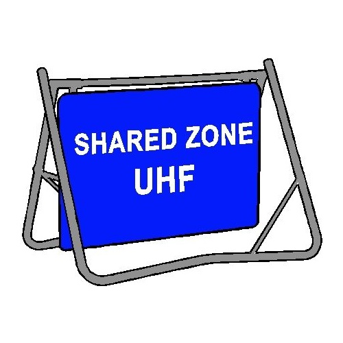 Swing Stand & Sign - Shared Zone UHF - 900 x 600mm