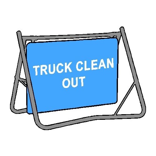 Swing Stand & Sign - Truck Clean Out - 900 x 600mm