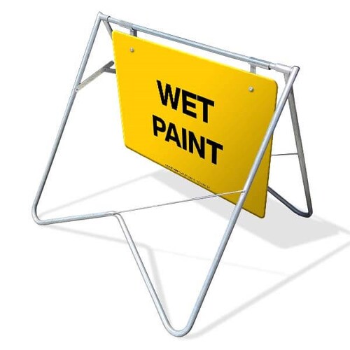 Swing Stand & Sign - Wet Paint