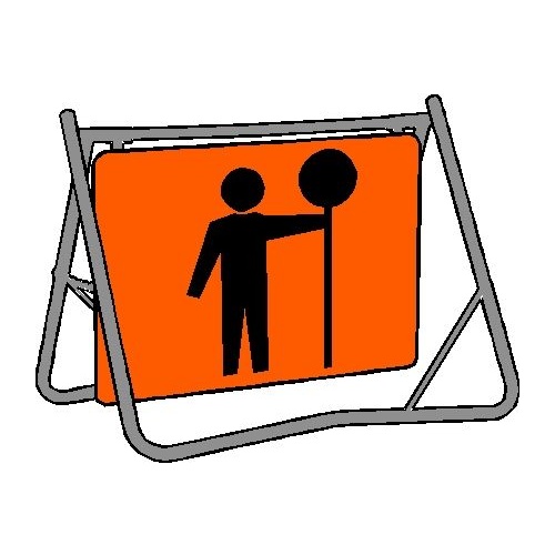 Swing Stand & Sign - Traffic Controller (Diamond Grade)