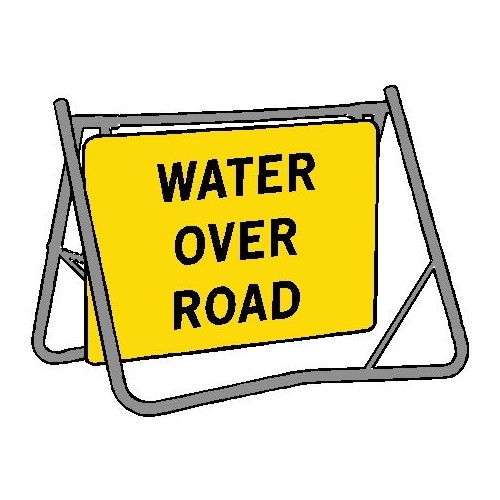 Swing Stand & Sign - Water Over Road - 900 x 600mm
