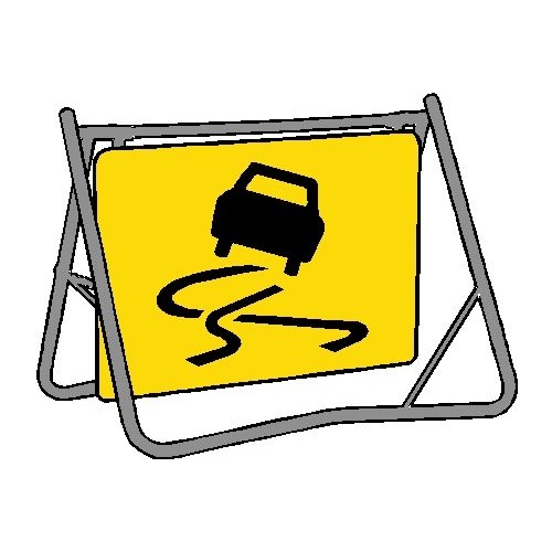 Swing Stand & Sign - Slippery Symbol - 900 x 600mm