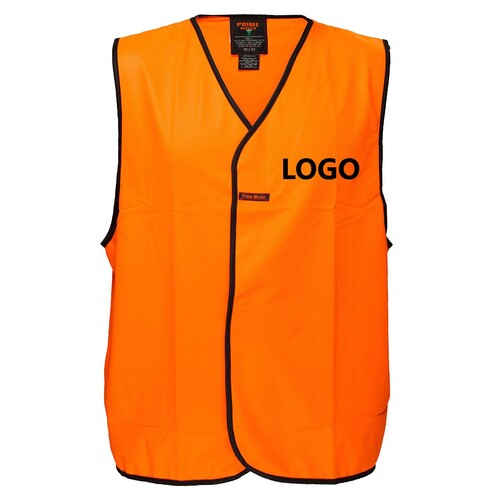 Safety Vest with Black Logo - Front Only
